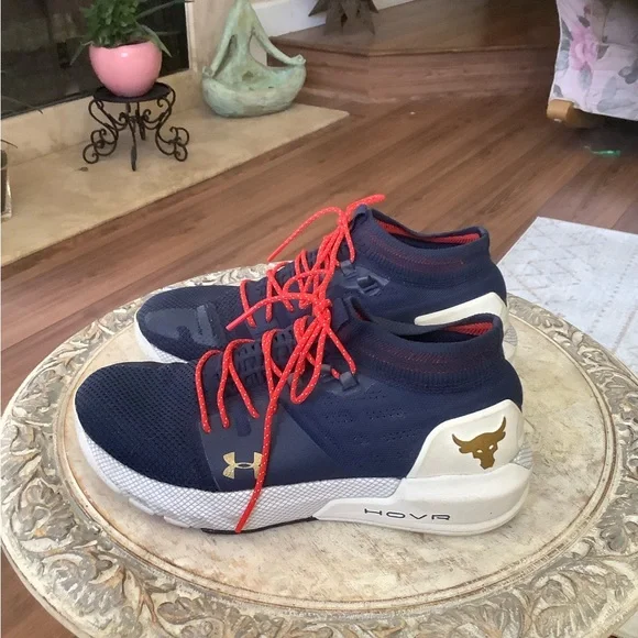 Under Armour Wom 7.5 Shoes Academy Blue Project Rock 2 Training Lightweight Run - Picture 10 of 11